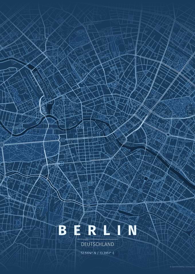 Berlin Blueprint Theme City Map