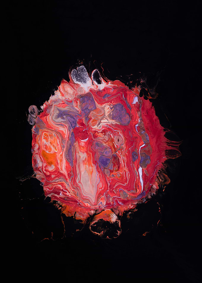 Abstract Red and Purple Swirls