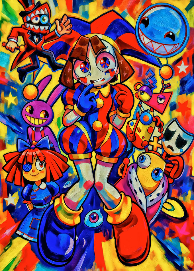 The Amazing Digital Circus Painting Art