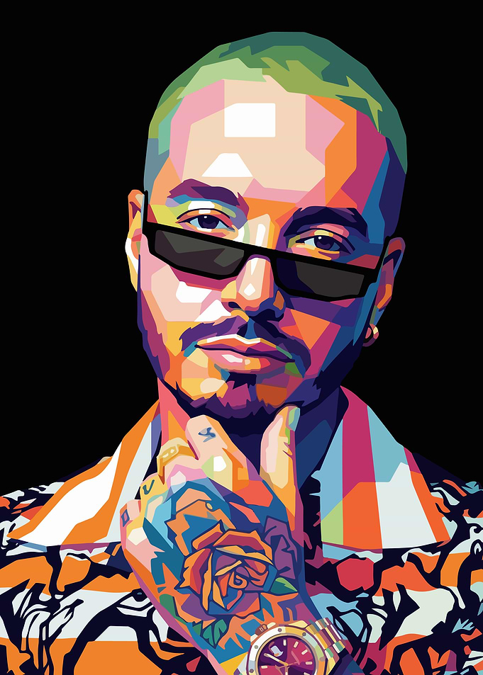J Balvin Pop Art Portrait