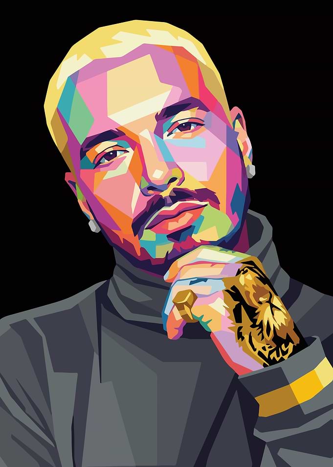 J Balvin Pop Art Portrait