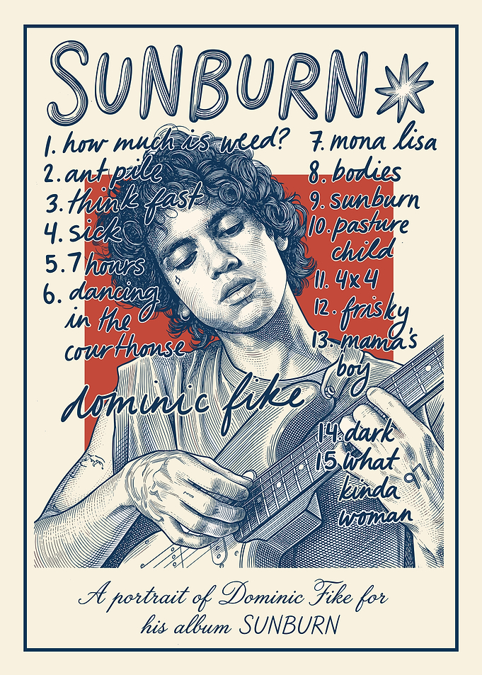 Dominic Fike Sunburn Album Poster
