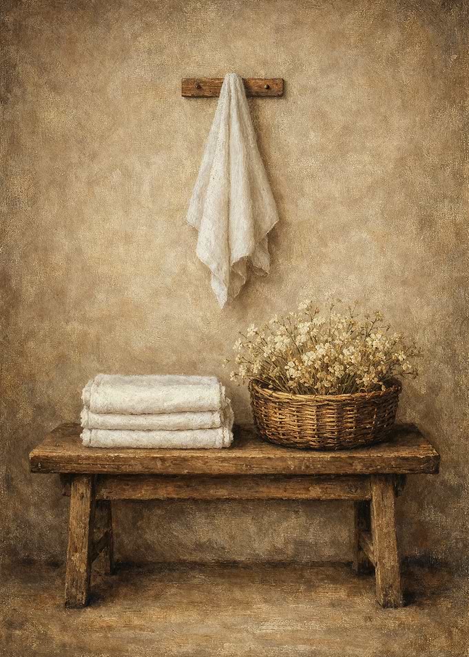 Rustic Still Life Farmhouse Laundry Room