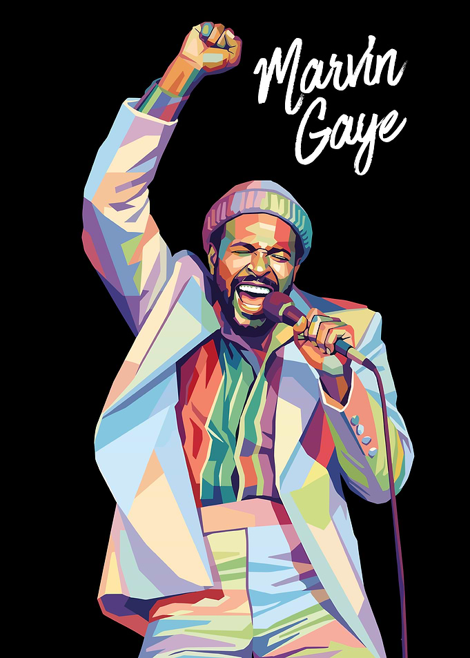 Marvin Gaye Pop Art Portrait