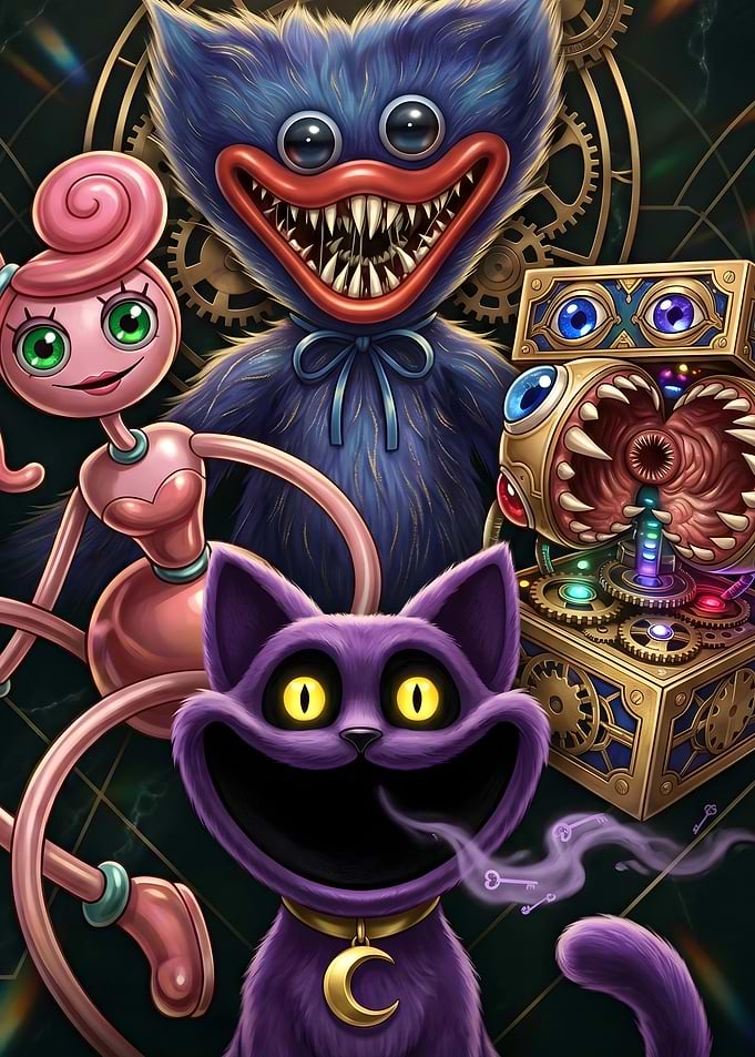 Poppy Playtime Characters and Steampunk Box