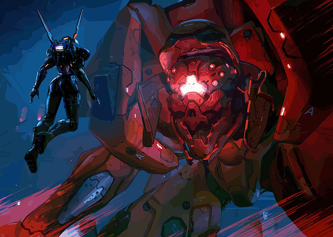 Giant Robot and Pilot