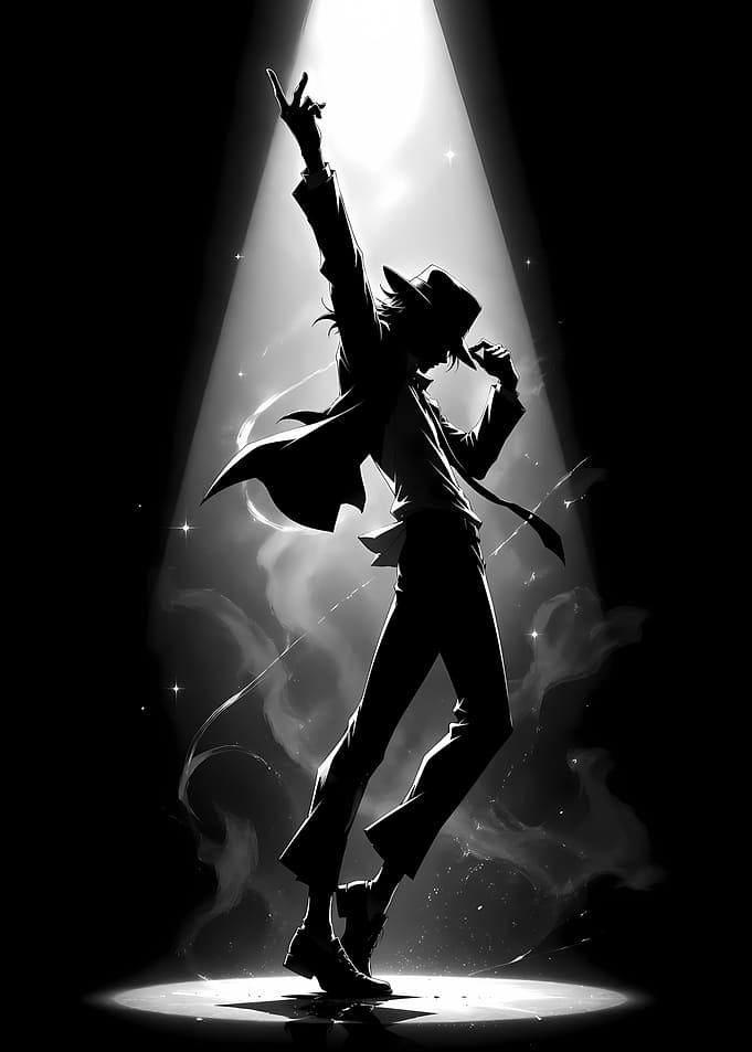 Silhouette of a Dancer on Stage