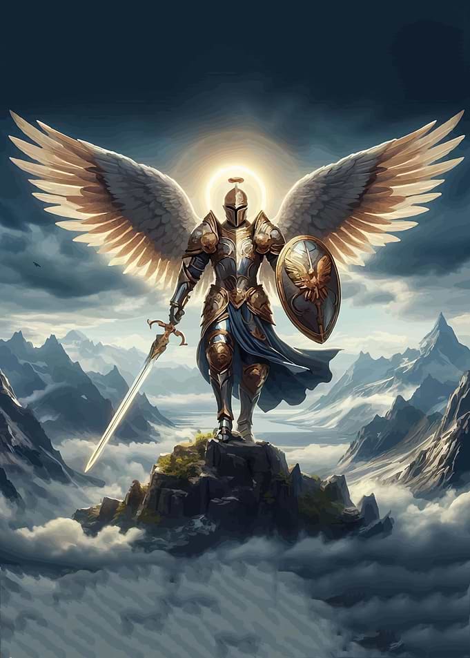 Angel Warrior in Mountains