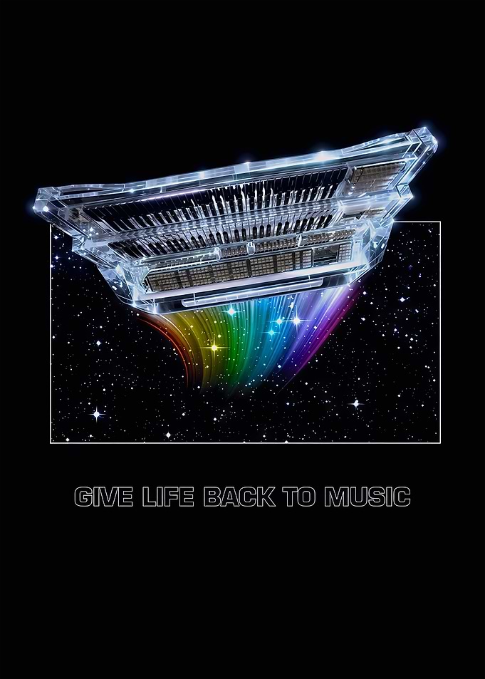 Synthwave Keyboard in Space