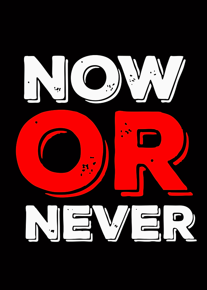 Now Or Never Text Art