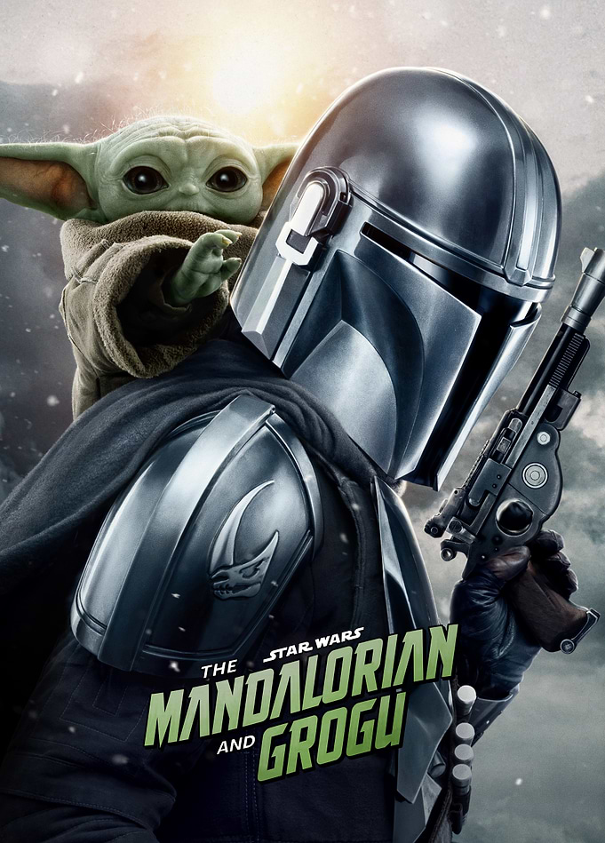 The Mandalorian and Grogu cinematic poster