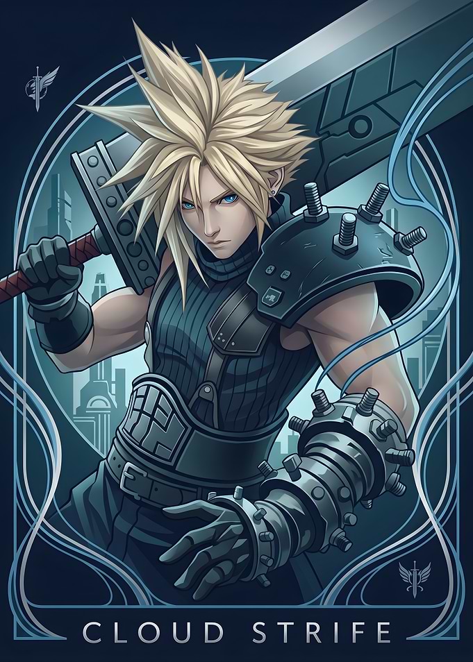 Cloud Strife Final Fantasy VII Art