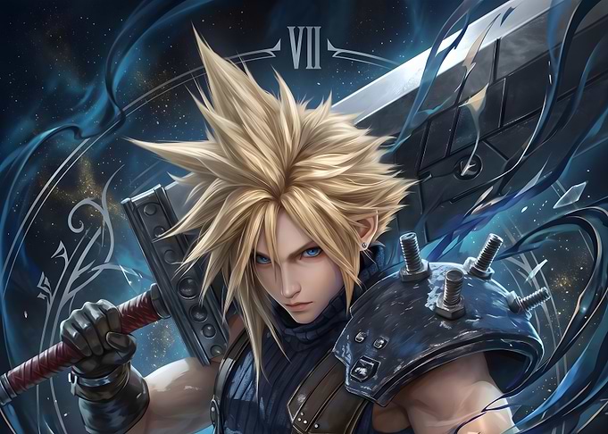 Final Fantasy VII Cloud Strife with Buster Sword