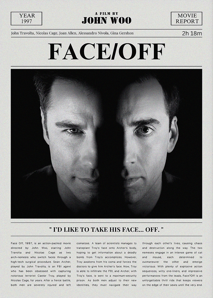 Face/Off Movie Poster
