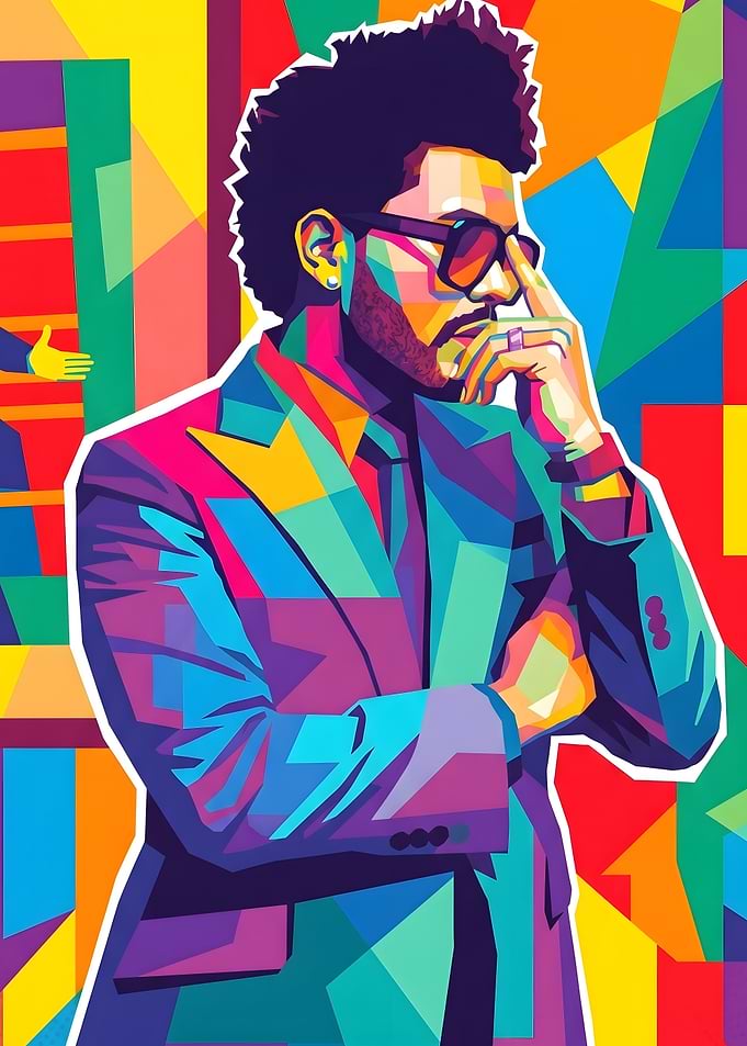 The Weeknd Pop Art Portrait
