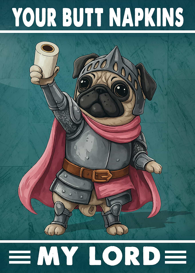 Your Butt Napkins My Lord Funny Dog Bathroom