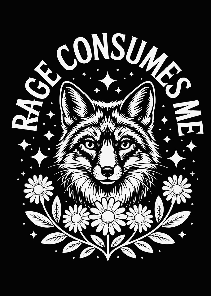 Rage Consumes Me Fox Illustration