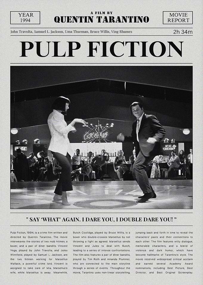 Pulp Fiction Movie Poster