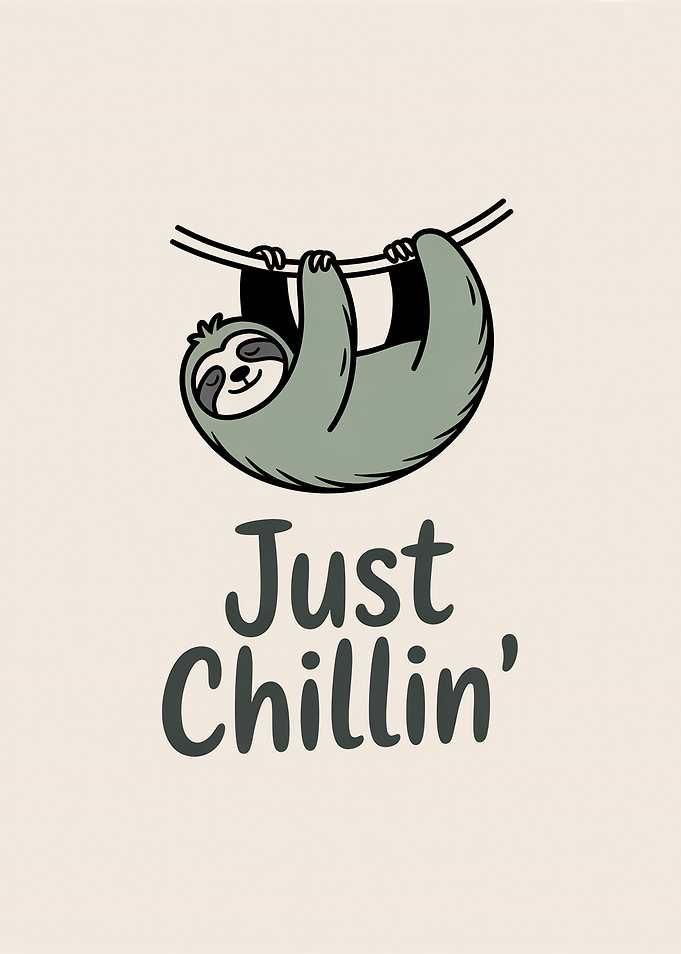 Sloth 'Just Chillin'' Text