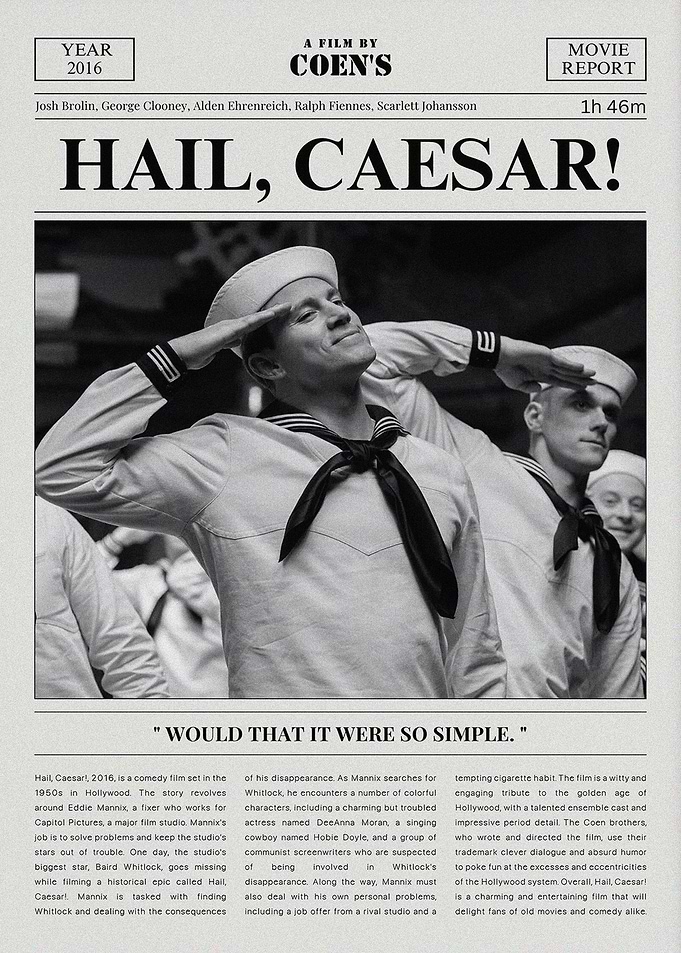 Hail, Caesar! Movie Poster
