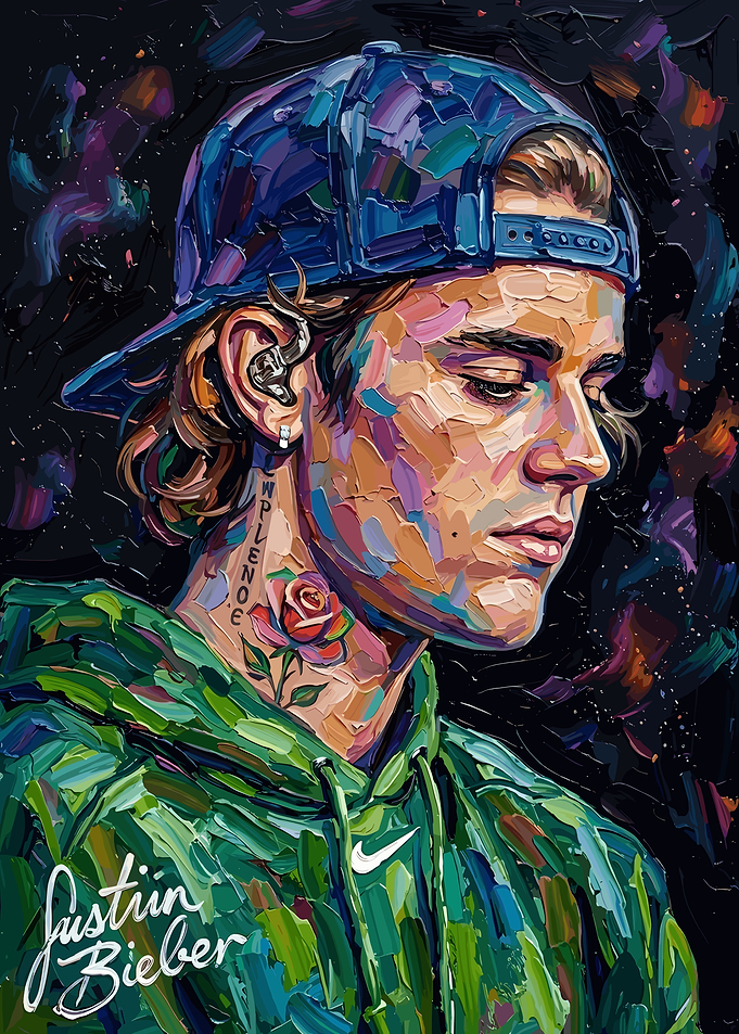 Justin Bieber Portrait Painting