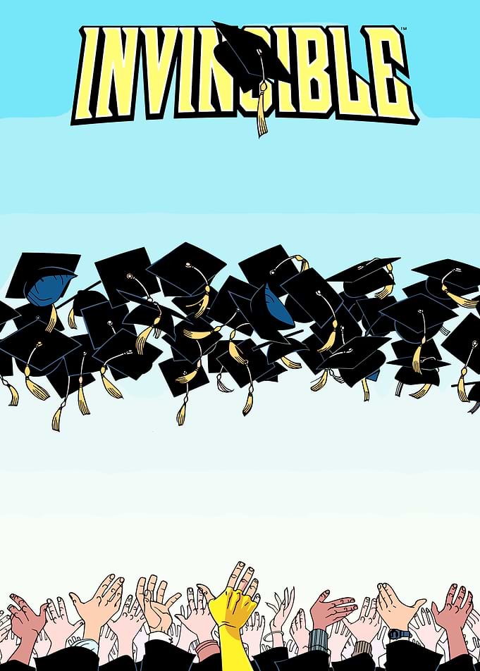 Invincible Graduation Caps Toss