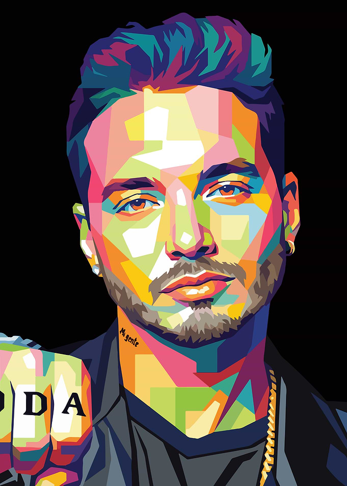J Balvin Pop Art Portrait