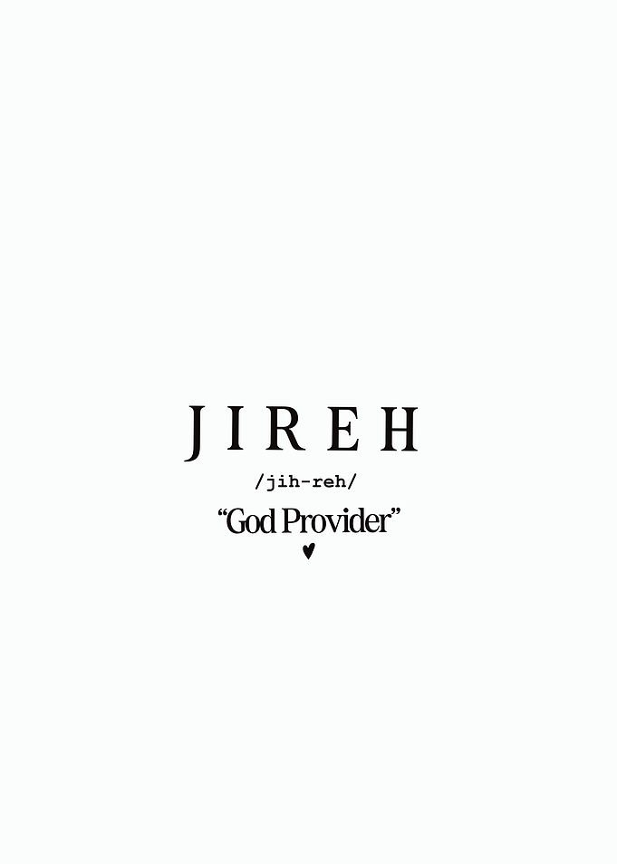 Jireh God Provider Text Art