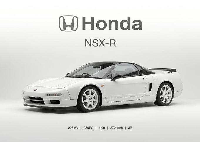 white Honda NSX-R White Sports Car