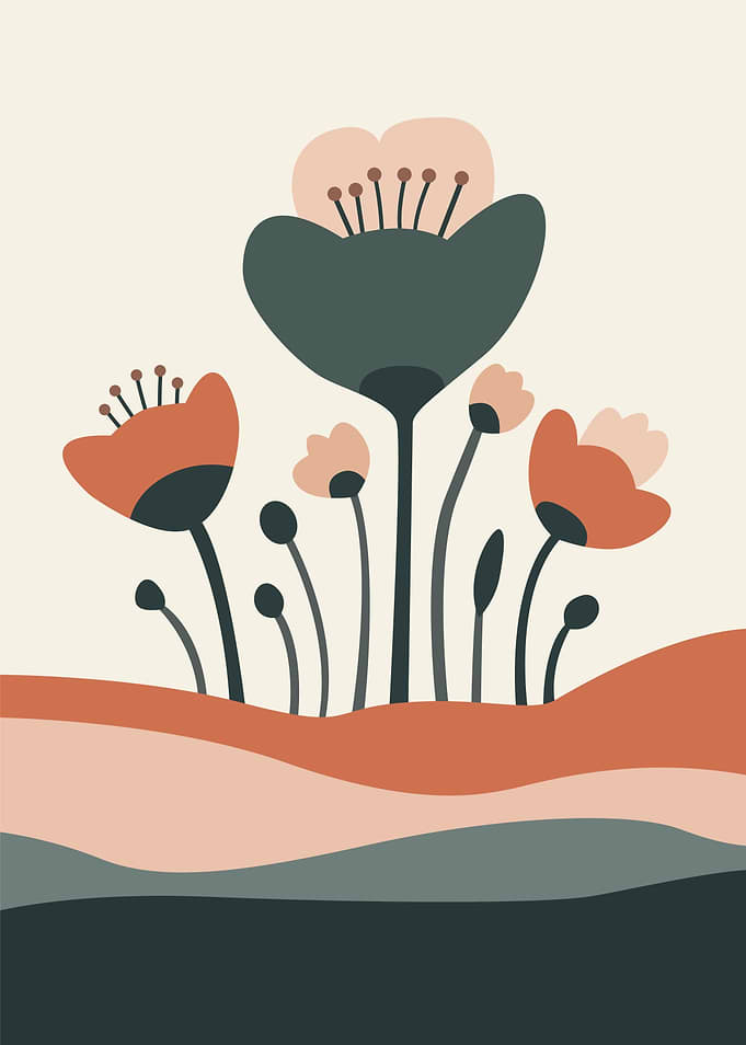 Abstract Floral Landscape