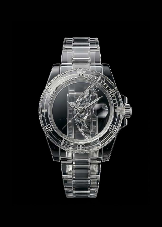 Shattered glass watch