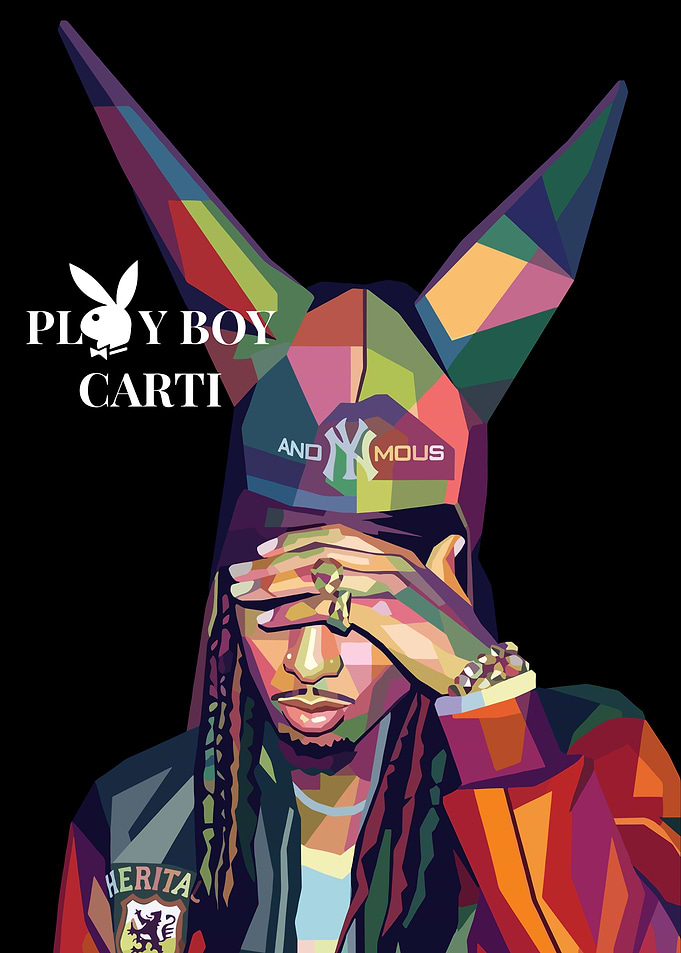 Playboy Carti Pop Art Portrait