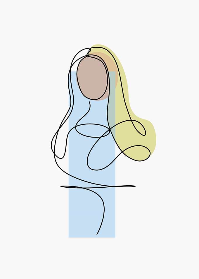 Minimalist Line Art Portrait