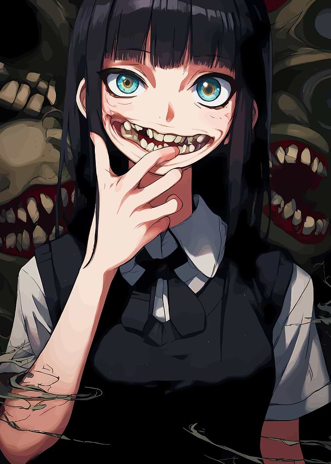 Anime Girl with Wide Smile