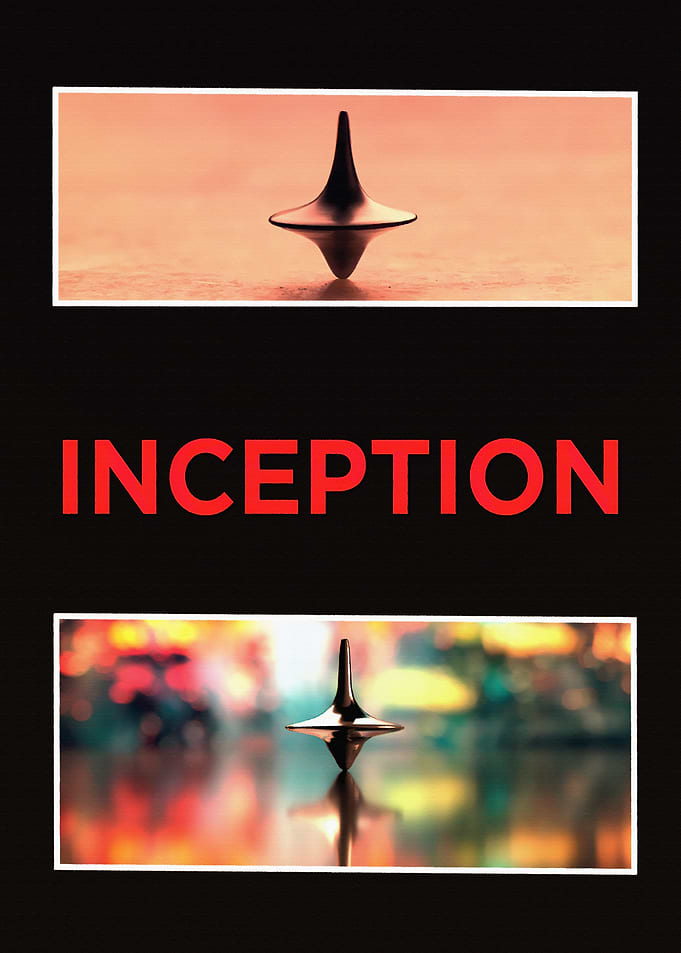 Inception movie poster with spinning top