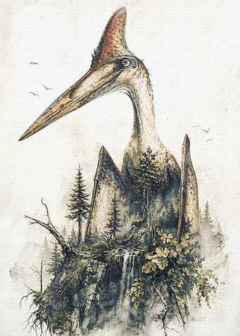 Pterodactyl Landscape Fusion