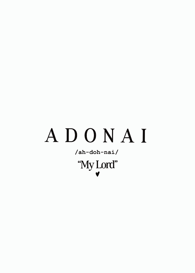 Adonai My Lord Text Art