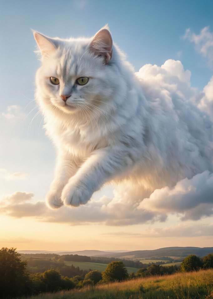Giant Cat in the Clouds