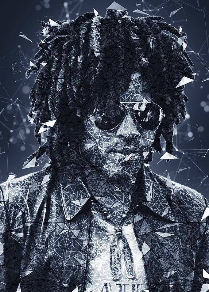 Lenny Kravitz Abstract Portrait