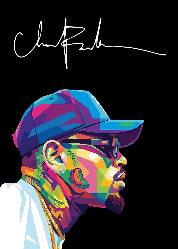 Chris Brown Pop Art Portrait