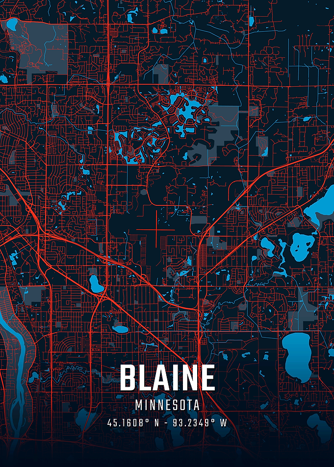 Blaine Minnesota City Map
