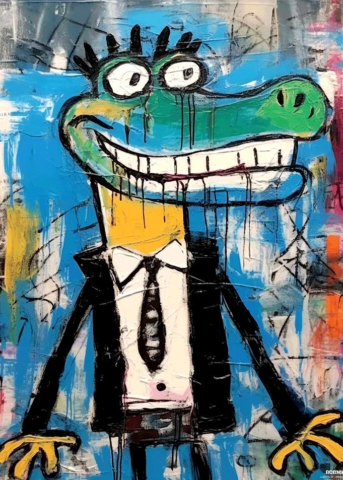 Cartoon Crocodile in a Suit