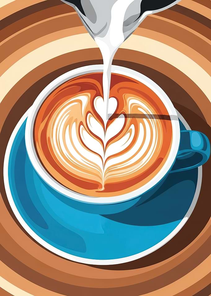 Latte Art Coffee Pour