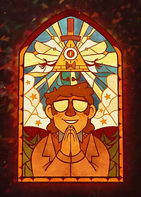 Bill Cipher and Dipper Pines Stained Glass