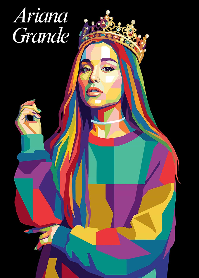 Ariana Grande Pop Art Portrait