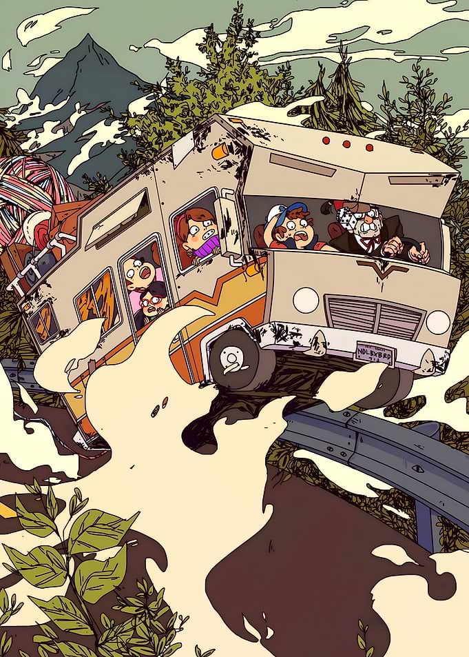 Gravity Falls RV Crash