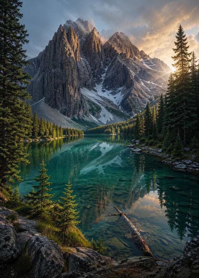 Mountain Lake Reflection