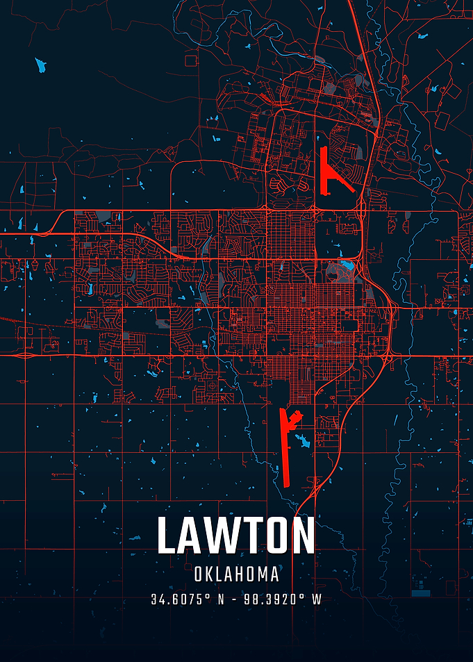 Lawton Oklahoma City Map