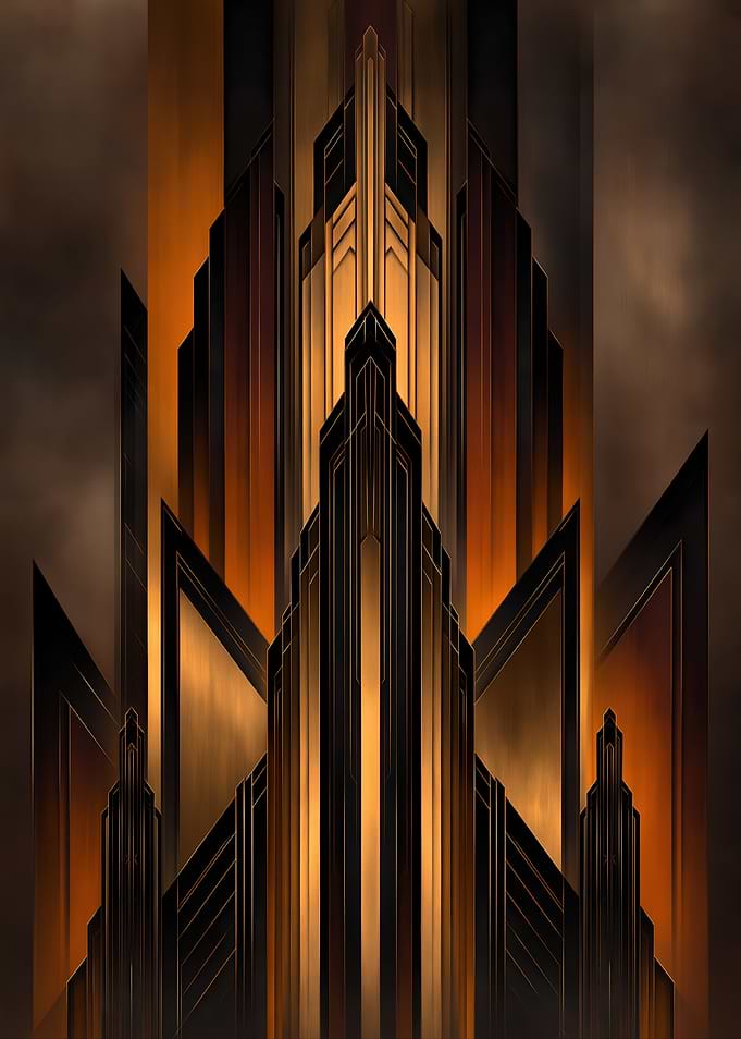 Art Deco Skyscraper Illustration