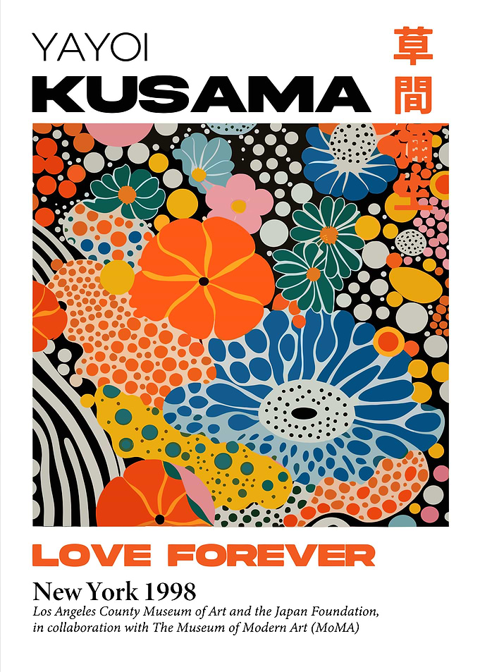 Yayoi Kusama Love Forever Poster
